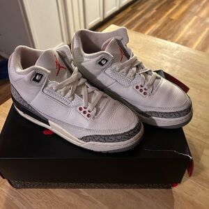 Jordan Kids White and Gray Sneakers